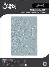 Sizzix 2D Texture Fades A5 Embossing Folder - Vault Cobweb by Tim Holtz