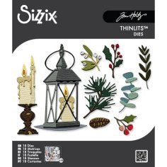 Sizzix Thinlits Die Set - Winter Candlelight by Tim Holtz (18 dies)