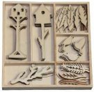 CraftEmotions Wooden Ornament Box - Birdhouses and Birds