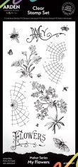 Arden Creative Studio 4”x8” Clear Stamp Set - My Flowers Maker Series