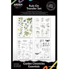 Arden Creative Studio 6”x8” Rub-On Transfer Set - Garden Chronicles Essentials (8 sheets)