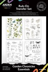Arden Creative Studio 6”x8” Rub-On Transfer Set - Garden Chronicles Essentials (8 sheets)