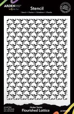 Arden Creative Studio 6”x8” Stencil - Maker Series Flourished Lattice