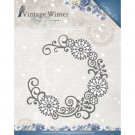 Amy Design Dies - Vintage Winter Snowflake Swirl Round