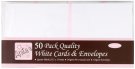 Docrafts Square Cards-Envelopes - White (50 pack)