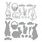 Spellbinders BetterPress Letterpress Press Plate & Die Set - Spring Bunnies