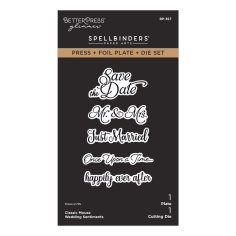 Spellbinders Press + Foil Plate & Die Set - Classic Mouse Wedding Sentiments by Spellbinders
