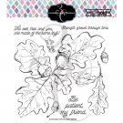 Colorado Craft Company 6x6 Clear Stamp Set - Oak Leaves & Acorns Big & Bold