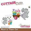 CottageCutz Dies - Mouse with Flower Cart