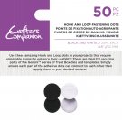 Crafter's Companion Hook & Loop Fastening Dots Black & White (50 pack)