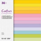 Crafter's Companion 12”x12” Textured Cardstock - Pastels (36 sheets)