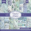 Crafters Companion 12”x12” Paper Pad - Timeless Shades of Winter (24 sheets + 3 bonus sheets!)