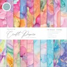 Craft Consortium 12”x12” Essential Craft Papers Paper Pad - Ink Drops Candy (30 sheets)