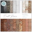 Craft Consortium 6”x6” Essential Craft Papers Pad - Brick Textures (40 sheets)