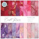 Craft Consortium 12”x12” Essential Craft Papers Paper Pad - Ink Drops Rose (30 sheets)