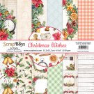 Scrapboys 6”x6” Paper Set - Christmas Wishes (24 sheets+cut out elements)
