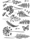 Crafty Individuals Unmounted Rubber Stamp - Ferns and Grasses Reissued