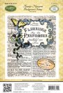 Justrite Cling Stamp - Fleuriste Newsprint Background Stamp