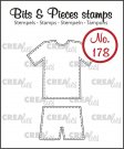 Crealies Clearstamps Bits & Pieces - Sport outfit