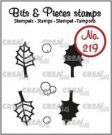 Crealies Clearstamps Bits & Pieces no. 219 - Holly, leaves and berries CLBP219