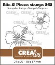 Crealies Clearstamp Bits&Pieces - Hibiscus 2x