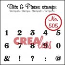 Crealies Clearstamp Bits&Pieces no. 505 numbers