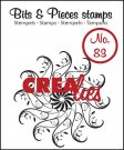 Crealies Clearstamp Bits&Pieces no. 83 Circle of swirls D