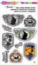 Stampendous Cling Stamp & Die Set - Halloween Labels