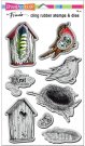 Stampendous Cling Stamp & Die Set - Bird Collage