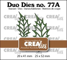 Crealies Duo Dies - No. 77A Leaves 22 Open Holly Leaf