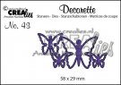 Crealies Decorette die no. 43 Butterflies #5