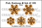 Crealies Foil Emboss&Ink it! Hot Foil Plate - Snowflakes 5x