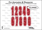 Crealies Journalzz & Pl Dies:  Numbers and Shadows (20 dies)