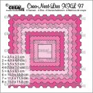 Crealies Crea-Nest-Lies XXL no. 97 Dies - Stamp square (8 dies)