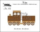 Crealies X-tra no. 43 - Train + wagon (Small)