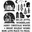 Tim Holtz Stampers Anonymous Cling Stamps - Festive Print