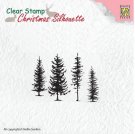 Nellie's Choice Christmas Silhouette Clear Stamps - Pine Trees