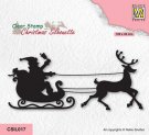 Nellies Choice Christmas Silhouette Clearstamp - Santa Claus