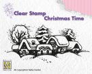 Nellies Choice Clearstamp - Christmas Time Snowy Village