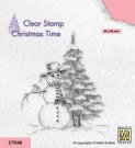 Nellies Choice Clear Stamps - Christmas Time Snowman