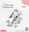 Nellies Choice Clear Stamps - Christmas Time Birdie