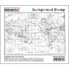 Darkroom Door 4"x6" Background Cling Stamp - World Map