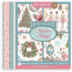 Stamperia 15,5x15,5cm Rub-On Assortment - Winter Magic (6 sheets)