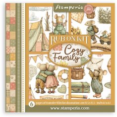 Stamperia 15,5x15,5cm Rub-On Assortment - Cozy Family (6 sheets)