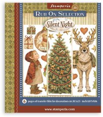 Stamperia Rub-On 20,5x23cm Assortment - Silent Night (6 sheets)