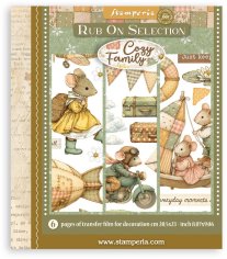 Stamperia 20,5x23cm Rub-On Assortment - Cozy Family (6 sheets)