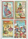 Stamperia A4 Rice Paper - Patchwork Postcards