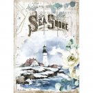 Stamperia A4 Rice Paper Sheet - Romantic Sea Dream Sea Shore