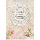 Stamperia A4 Rice Paper - Romantic Garden House Frame With Quote