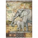 Stamperia A4 Rice Paper - Savana The Elephant